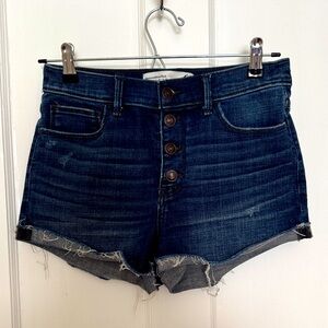 Abercrombie & Fitch Dark Blue Jean Shorts